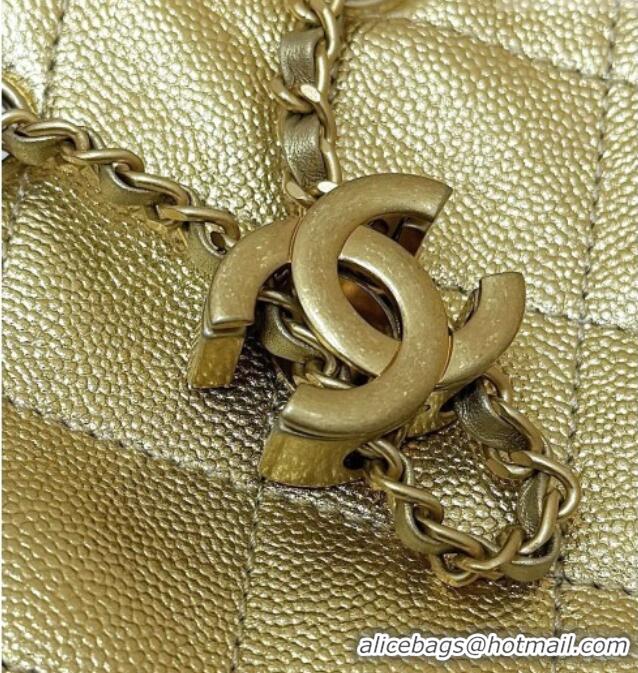 Classic Discount Chanel 25 Mini Handbag in Grained Calfskin AS5631 Gold 2026 Top Quality