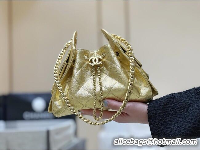 Classic Discount Chanel 25 Mini Handbag in Grained Calfskin AS5631 Gold 2026 Top Quality