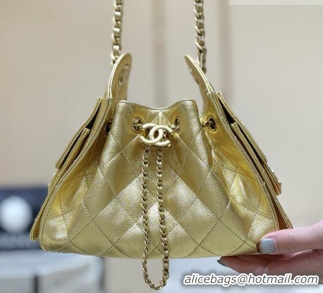 Classic Discount Chanel 25 Mini Handbag in Grained Calfskin AS5631 Gold 2026 Top Quality
