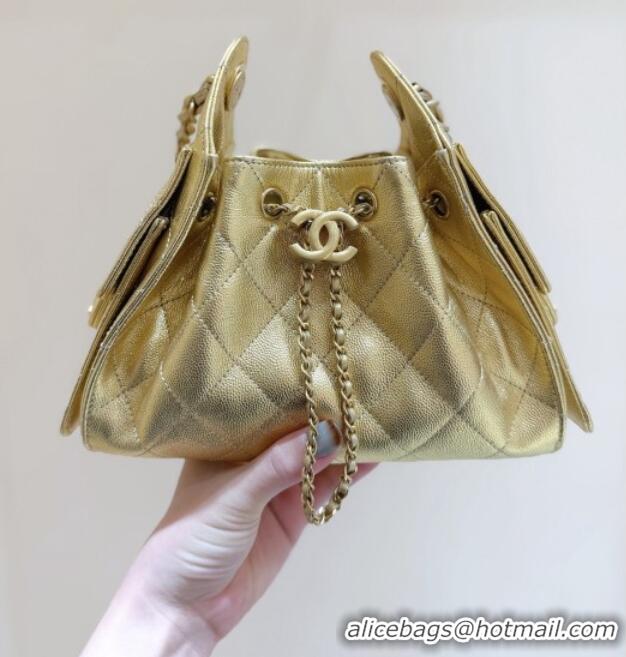 Classic Discount Chanel 25 Mini Handbag in Grained Calfskin AS5631 Gold 2026 Top Quality