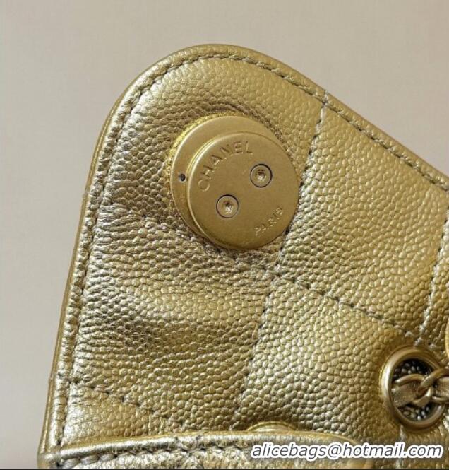 Classic Discount Chanel 25 Mini Handbag in Grained Calfskin AS5631 Gold 2026 Top Quality