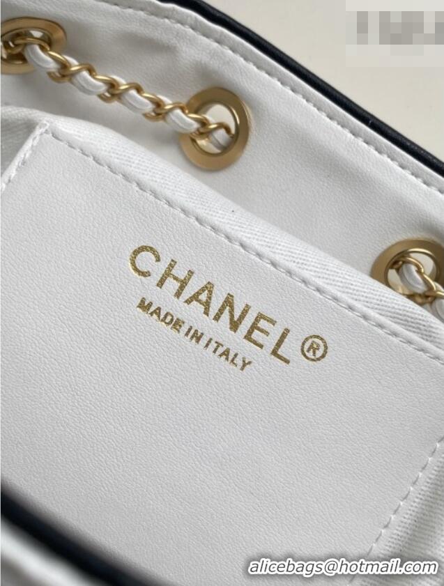 Famous Brand Chanel 25 Small Hobo Handbag in White Braided Raffia AS5293 2026