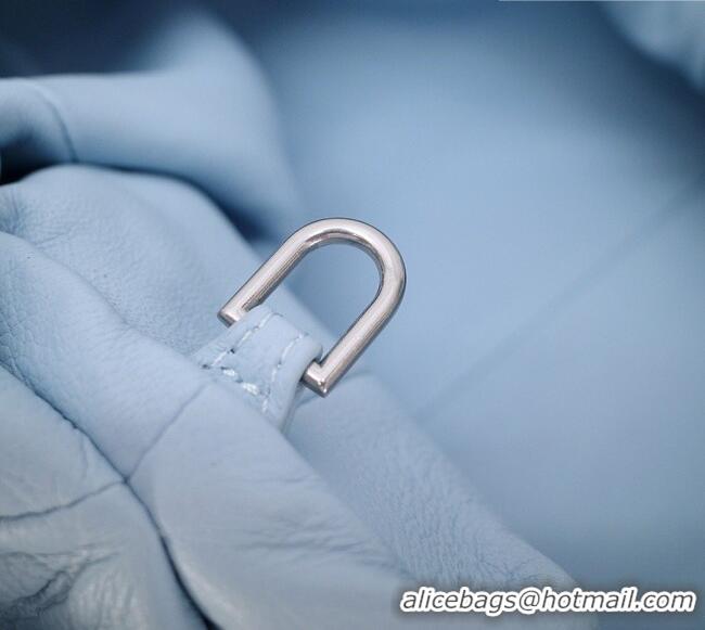 Grade Quality Bottega Veneta The Pouch in Soft Intrecciato Calfskin 31702 Light Blue 2026