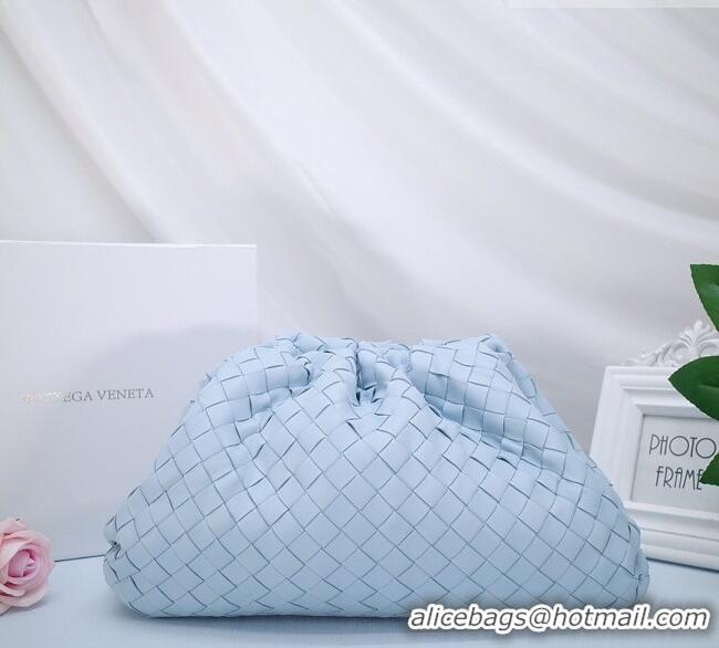 Grade Quality Bottega Veneta The Pouch in Soft Intrecciato Calfskin 31702 Light Blue 2026