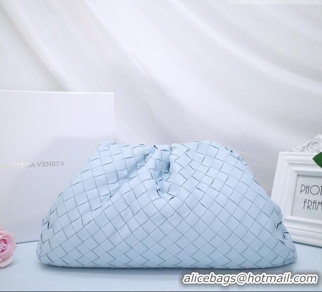 Grade Quality Bottega Veneta The Pouch in Soft Intrecciato Calfskin 31702 Light Blue 2026