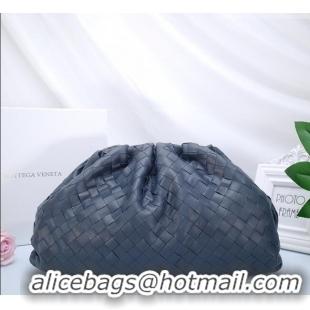 Buy Discount Bottega Veneta The Pouch in Soft Intrecciato Calfskin 31702 Navy Blue 2026