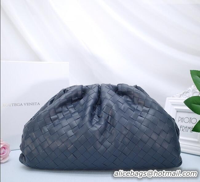 Buy Discount Bottega Veneta The Pouch in Soft Intrecciato Calfskin 31702 Navy Blue 2026