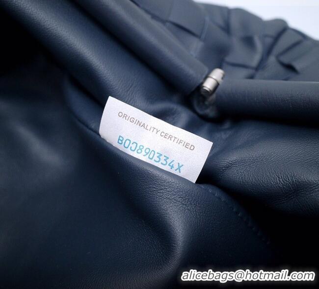 Buy Discount Bottega Veneta The Pouch in Soft Intrecciato Calfskin 31702 Navy Blue 2026