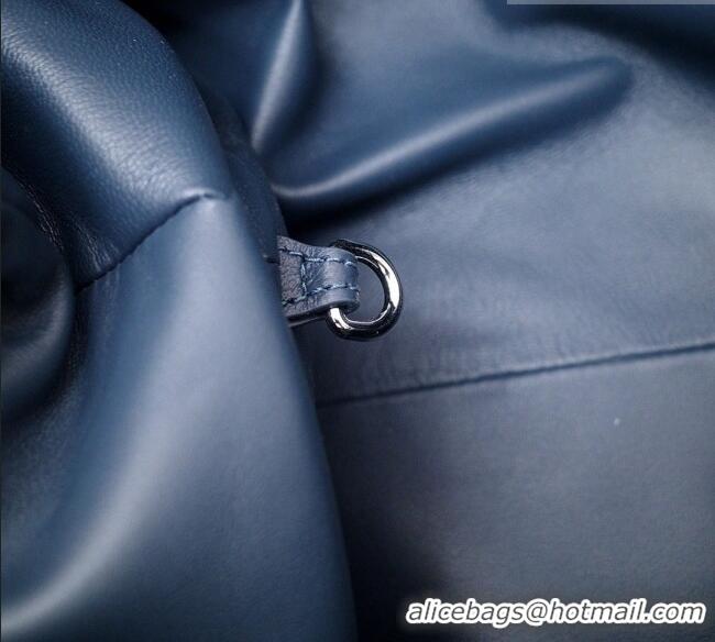 Buy Discount Bottega Veneta The Pouch in Soft Intrecciato Calfskin 31702 Navy Blue 2026