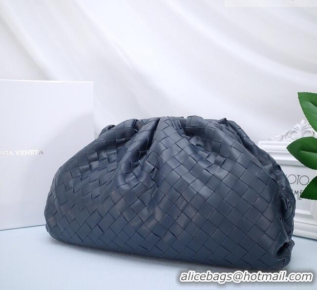 Buy Discount Bottega Veneta The Pouch in Soft Intrecciato Calfskin 31702 Navy Blue 2026
