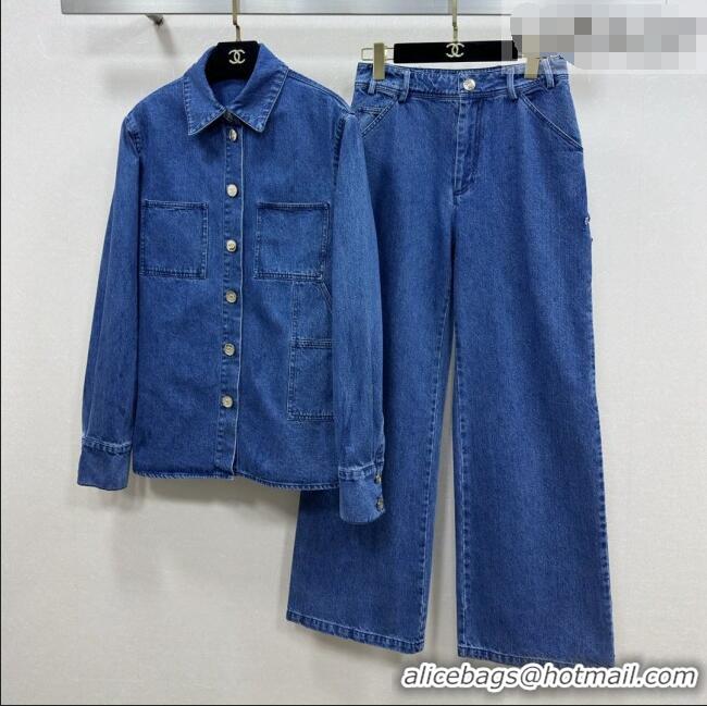 Luxury Cheap Chanel Denim Jacket/Pants CH031710 Blue 2026