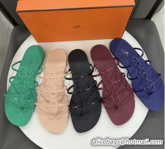 Top Grade Hermes Mykonos Sandals in TPU 6020301 Green 2026