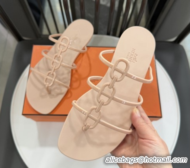 Popular Style Hermes Mykonos Sandals in TPU 6020301 Beige 2026