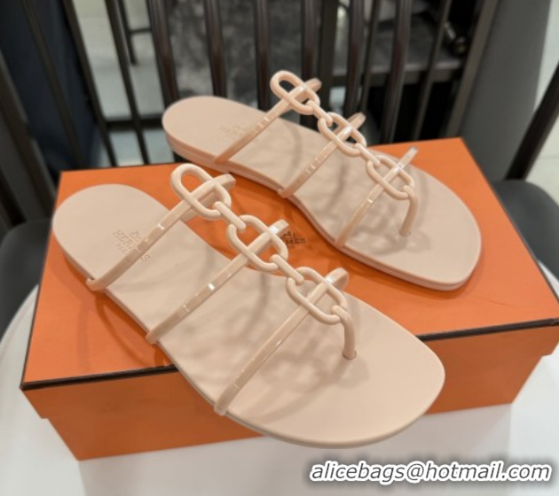 Popular Style Hermes Mykonos Sandals in TPU 6020301 Beige 2026