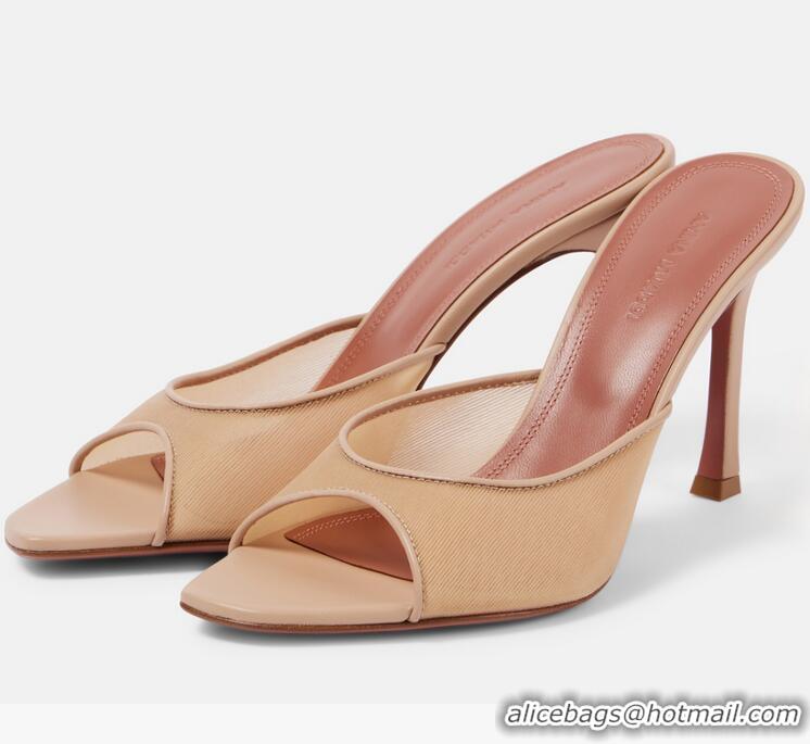 ​Buy Promotional Amina Muaddi Alexa 95 Mesh Mules 18127 Beige