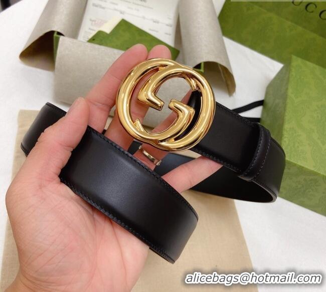 Buy Fashionable Gucci Smooth Calfskin Belt 4cm G120606 Black 2024
