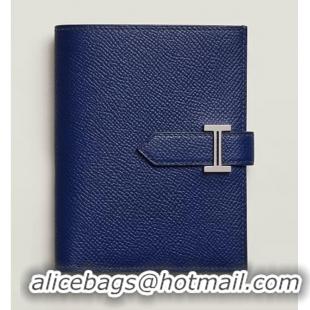 Promotional Hermes Bearn Short Wallet In Original Epsom Leather H945116 Navy Blue