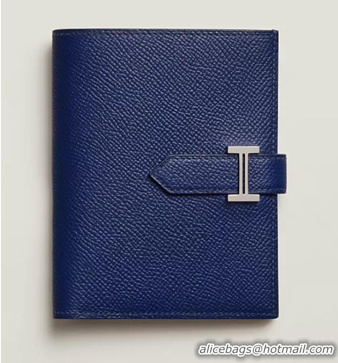 Promotional Hermes Bearn Short Wallet In Original Epsom Leather H945116 Navy Blue