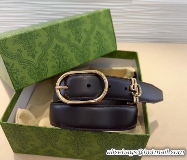 Good Product Gucci Double G Leather Belt 3cm with Round Pin Buckle 633125 Dark Brown 2025