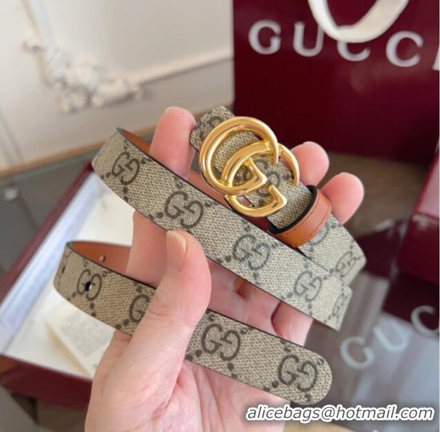 Market Sells Gucci GG Canvas and Leather Reversible Belt 2cm GG031701 Brown 2026
