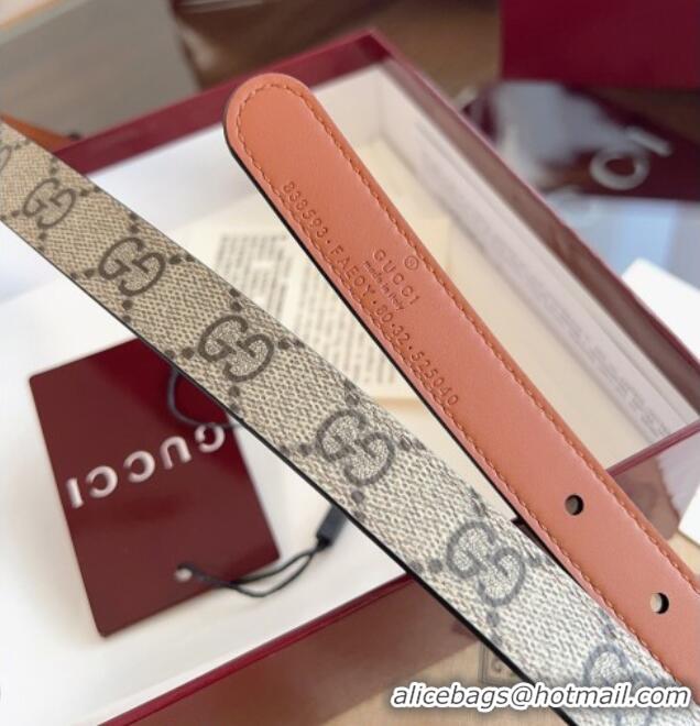 Market Sells Gucci GG Canvas and Leather Reversible Belt 2cm GG031701 Brown 2026