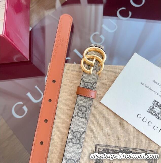 Market Sells Gucci GG Canvas and Leather Reversible Belt 2cm GG031701 Brown 2026