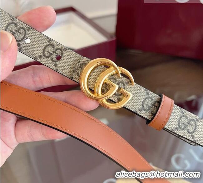 Market Sells Gucci GG Canvas and Leather Reversible Belt 2cm GG031701 Brown 2026