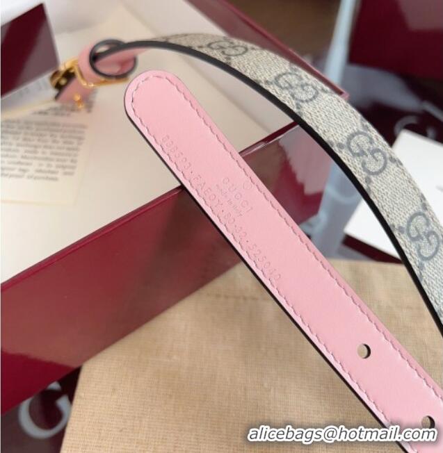 Market Sells Gucci GG Canvas and Leather Reversible Belt 2cm GG031701 Pink 2026