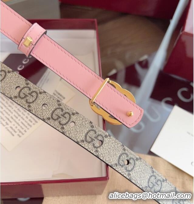 Market Sells Gucci GG Canvas and Leather Reversible Belt 2cm GG031701 Pink 2026