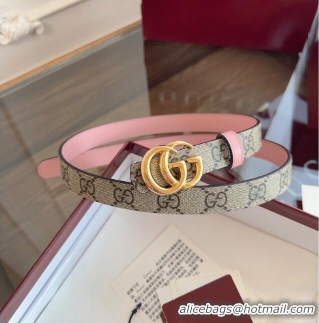 Market Sells Gucci GG Canvas and Leather Reversible Belt 2cm GG031701 Pink 2026