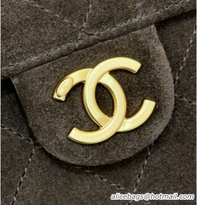 Big Discount Chanel 25 Mini Handbag in Suede Calfskin AS5631 Dark Brown 2026 Top Quality