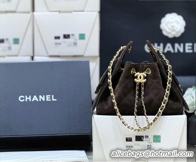 Big Discount Chanel 25 Mini Handbag in Suede Calfskin AS5631 Dark Brown 2026 Top Quality