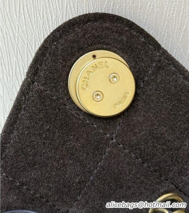 Big Discount Chanel 25 Mini Handbag in Suede Calfskin AS5631 Dark Brown 2026 Top Quality