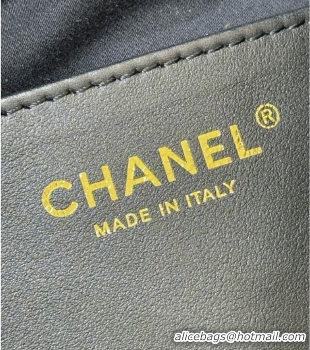 Luxury Cheap Chanel 25 Mini Handbag in Suede Calfskin AS5631 Black 2026 Top Quality