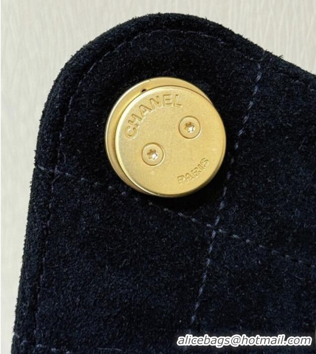 Luxury Cheap Chanel 25 Mini Handbag in Suede Calfskin AS5631 Black 2026 Top Quality