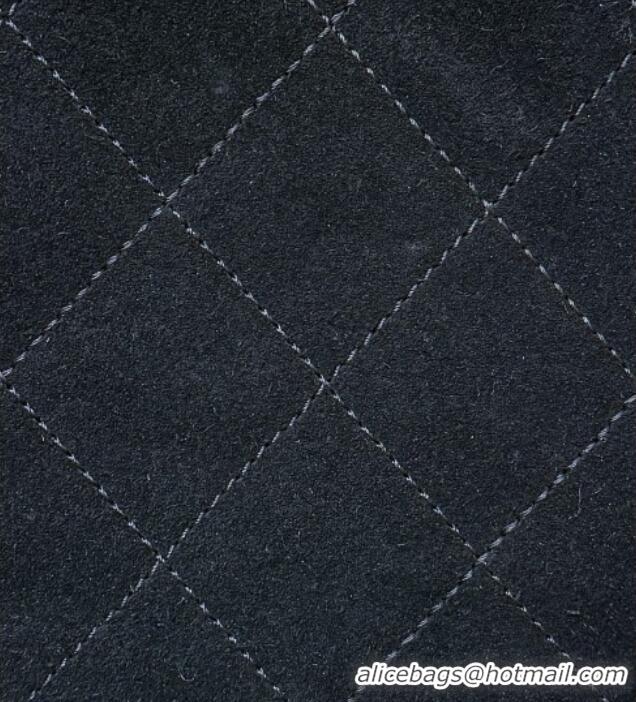 Luxury Cheap Chanel 25 Mini Handbag in Suede Calfskin AS5631 Black 2026 Top Quality