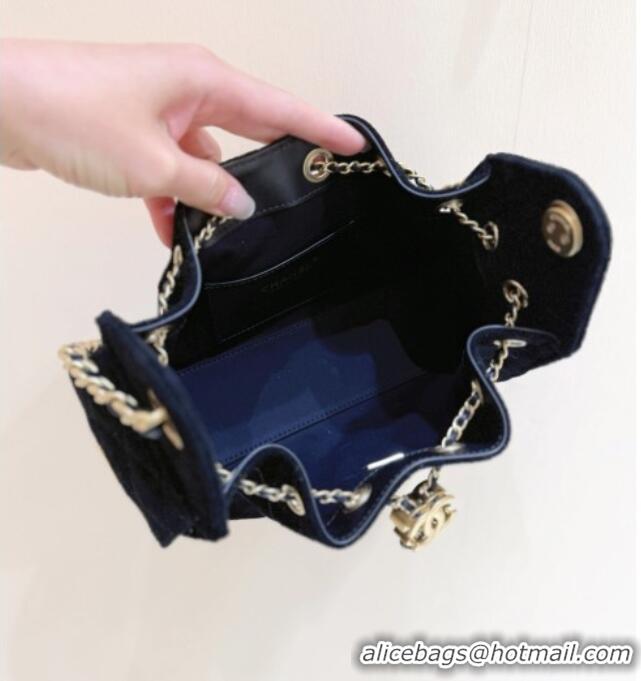 Luxury Cheap Chanel 25 Mini Handbag in Suede Calfskin AS5631 Black 2026 Top Quality