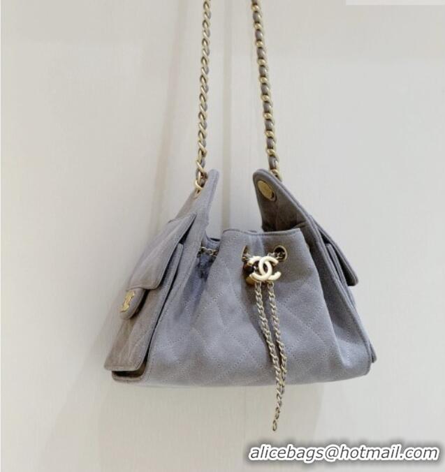 Grade Design Chanel 25 Mini Handbag in Suede Calfskin AS5631 Grey 2026 Top Quality