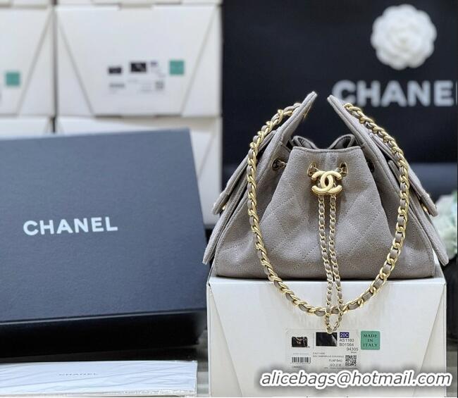 Grade Design Chanel 25 Mini Handbag in Suede Calfskin AS5631 Grey 2026 Top Quality