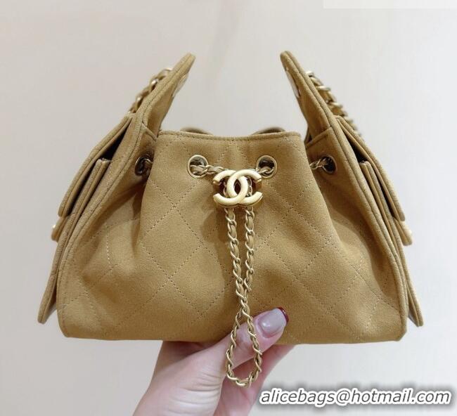 Buy Cheap Chanel 25 Mini Handbag in Suede Calfskin AS5631 Light Brown 2026 Top Quality