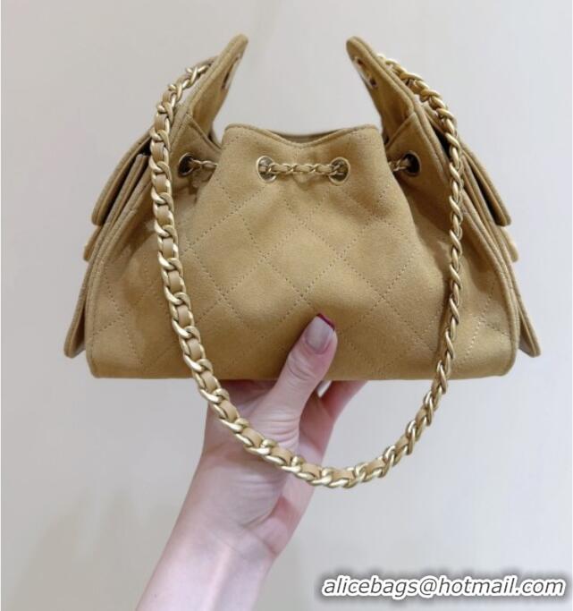 Buy Cheap Chanel 25 Mini Handbag in Suede Calfskin AS5631 Light Brown 2026 Top Quality