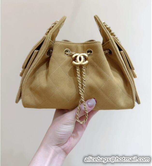 Buy Cheap Chanel 25 Mini Handbag in Suede Calfskin AS5631 Light Brown 2026 Top Quality