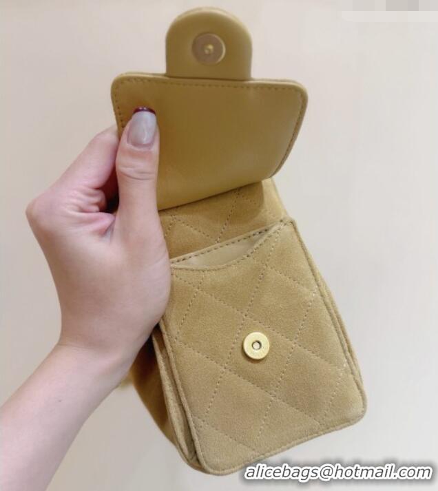 Buy Cheap Chanel 25 Mini Handbag in Suede Calfskin AS5631 Light Brown 2026 Top Quality