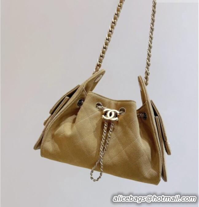 Buy Cheap Chanel 25 Mini Handbag in Suede Calfskin AS5631 Light Brown 2026 Top Quality
