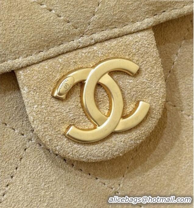 Buy Cheap Chanel 25 Mini Handbag in Suede Calfskin AS5631 Light Brown 2026 Top Quality