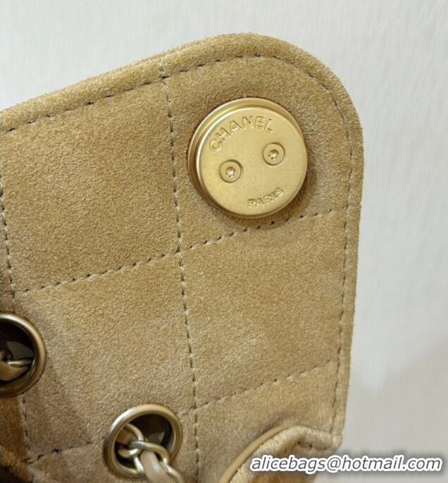 Buy Cheap Chanel 25 Mini Handbag in Suede Calfskin AS5631 Light Brown 2026 Top Quality