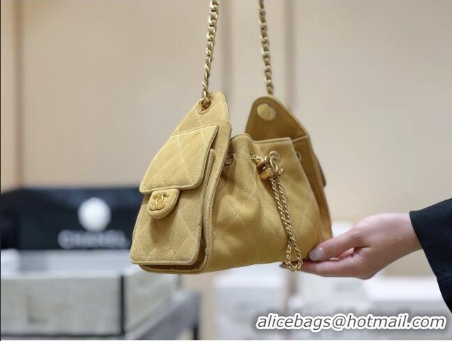 Buy Cheap Chanel 25 Mini Handbag in Suede Calfskin AS5631 Light Brown 2026 Top Quality