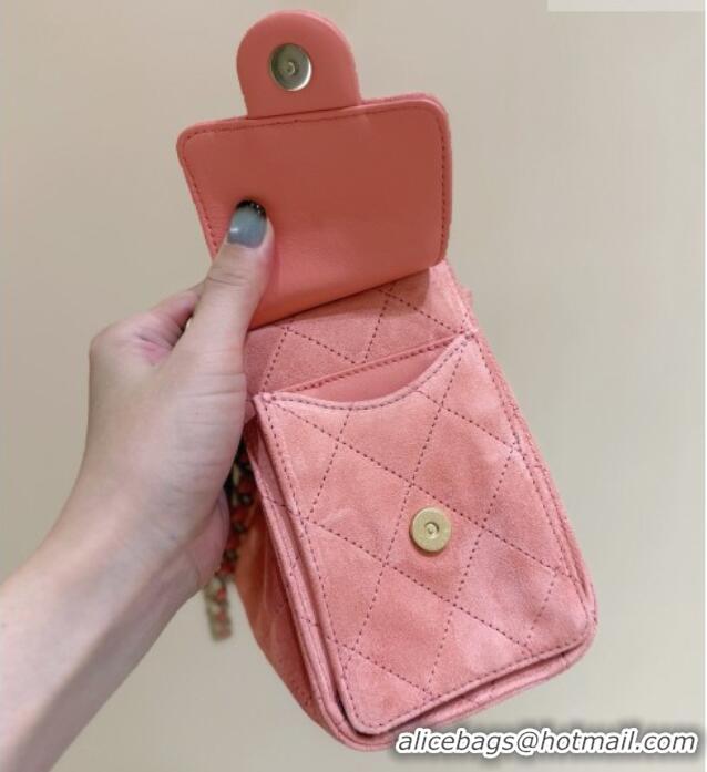 Well Crafted Chanel 25 Mini Handbag in Suede Calfskin AS5631 Pink 2026 Top Quality