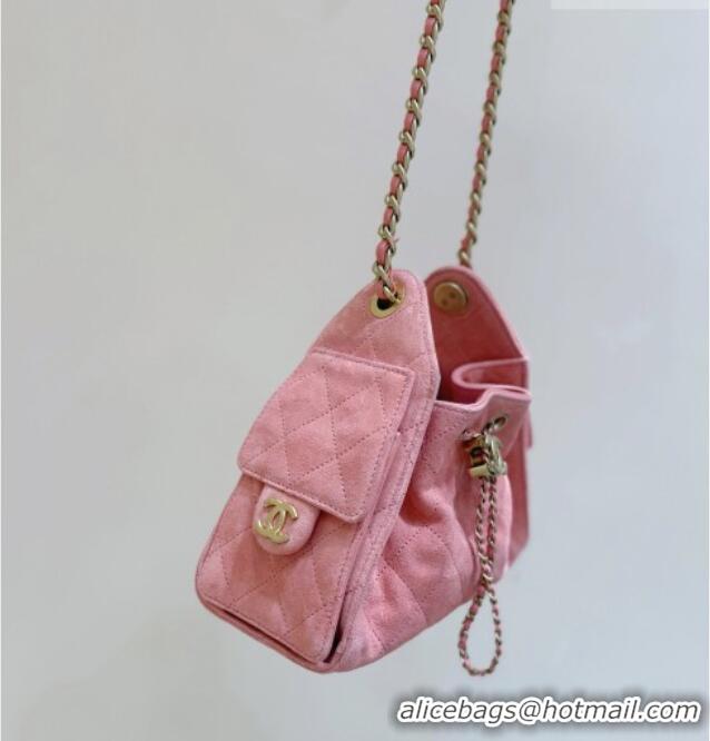 Well Crafted Chanel 25 Mini Handbag in Suede Calfskin AS5631 Pink 2026 Top Quality