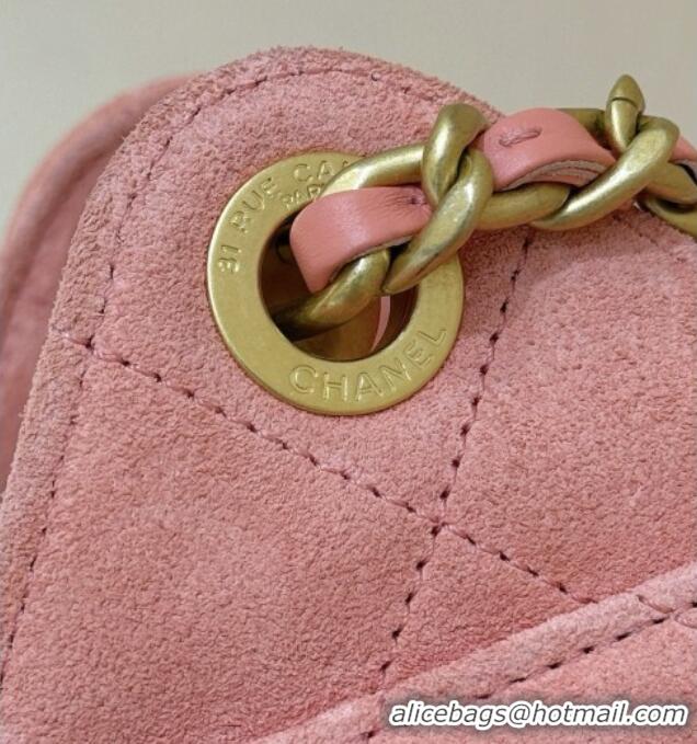 Well Crafted Chanel 25 Mini Handbag in Suede Calfskin AS5631 Pink 2026 Top Quality